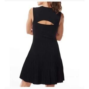 NWT PXG Eclipse Sleeveless Knitted Pleat Dress Black S Luxury Golfwear